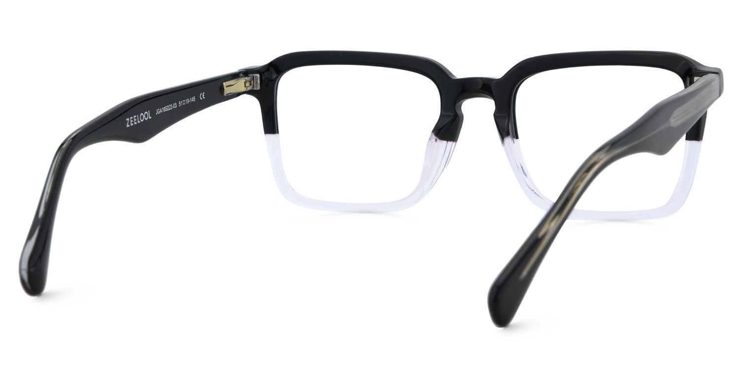 Vickerie Thin Black Clear Glasses in Square Design | ZEELOOL UK6