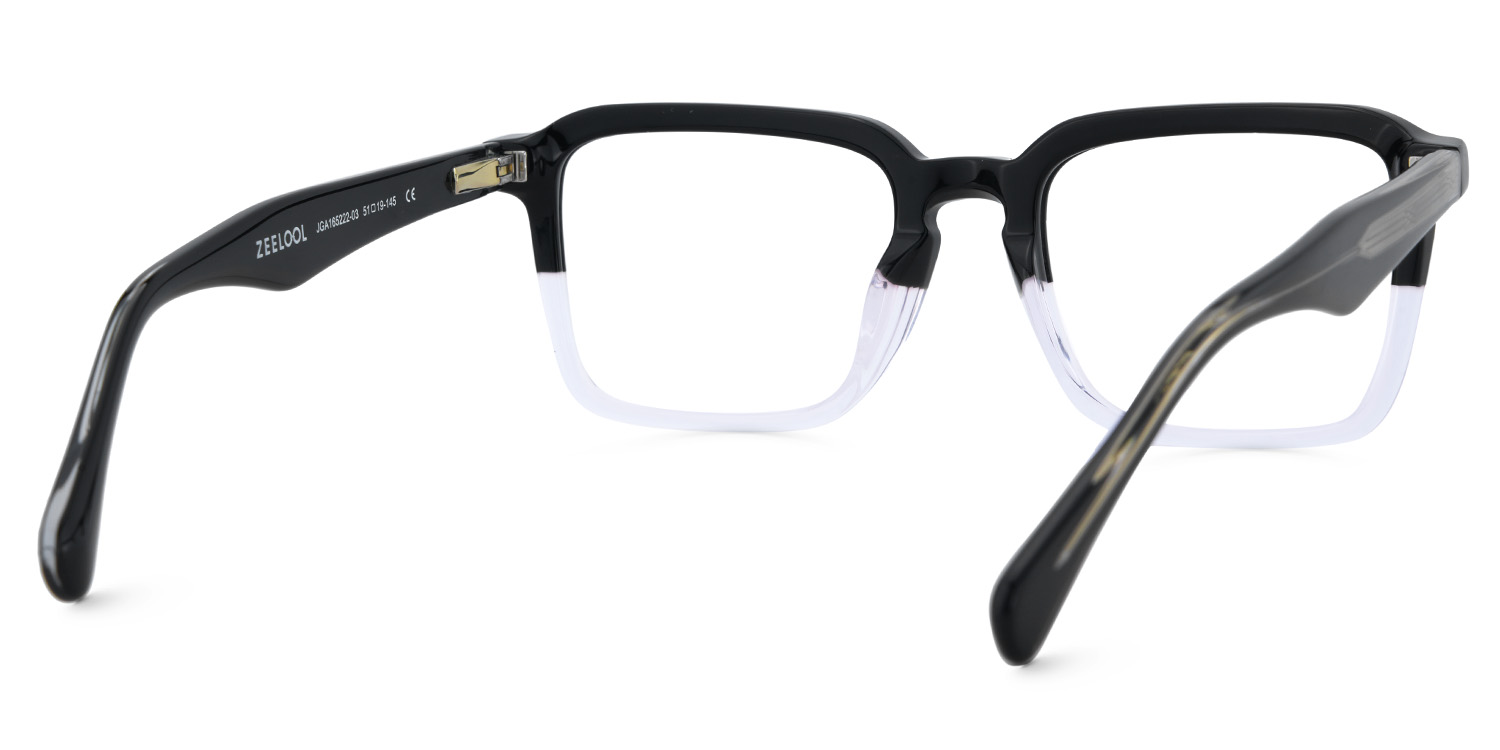 Vickerie Thin Black Crystal Glasses in Square Design | ZEELOOL UK5