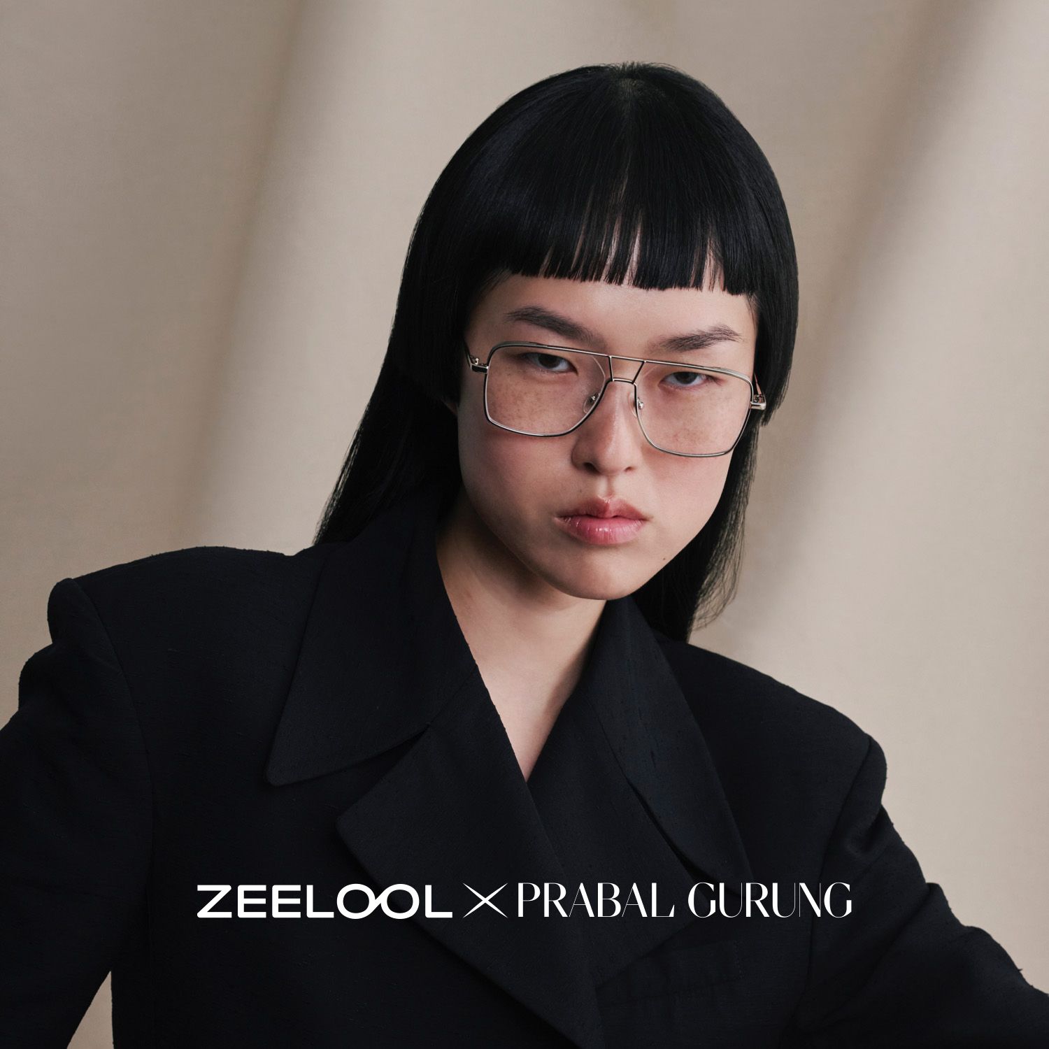 Debbie Silver Metal Frame Aviator Glasses | ZEELOOL x Prabal Gurun0