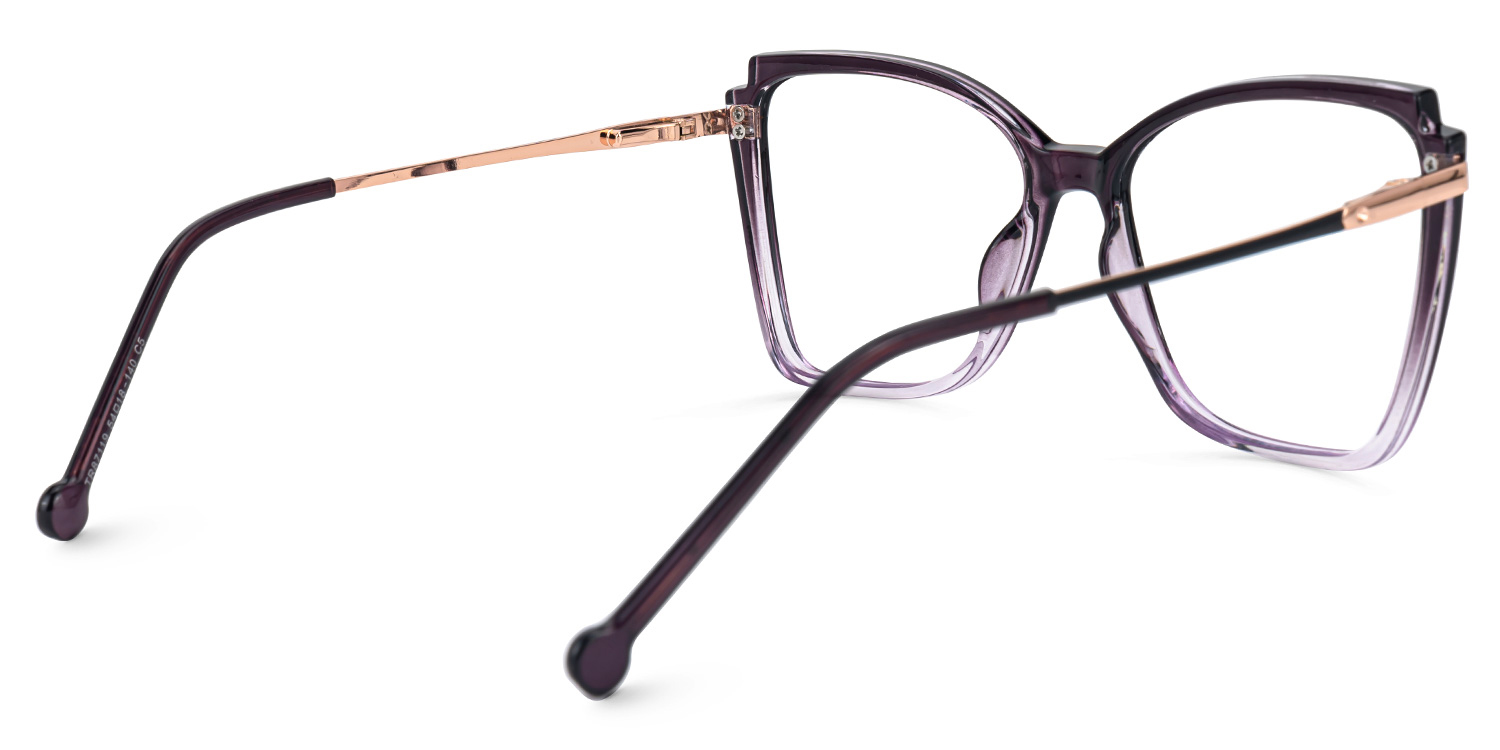 Cateye Kristen Purple Glasses deals -Zeelool Glasses3