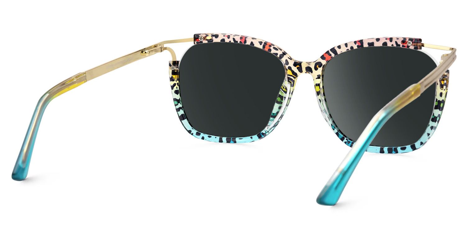 Spring hinges Sidibe Sunglasses, Sidibe Blue leopard Sunglasses -Zeelool3