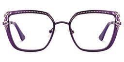 Frieze Rectangle Purple Glasses0