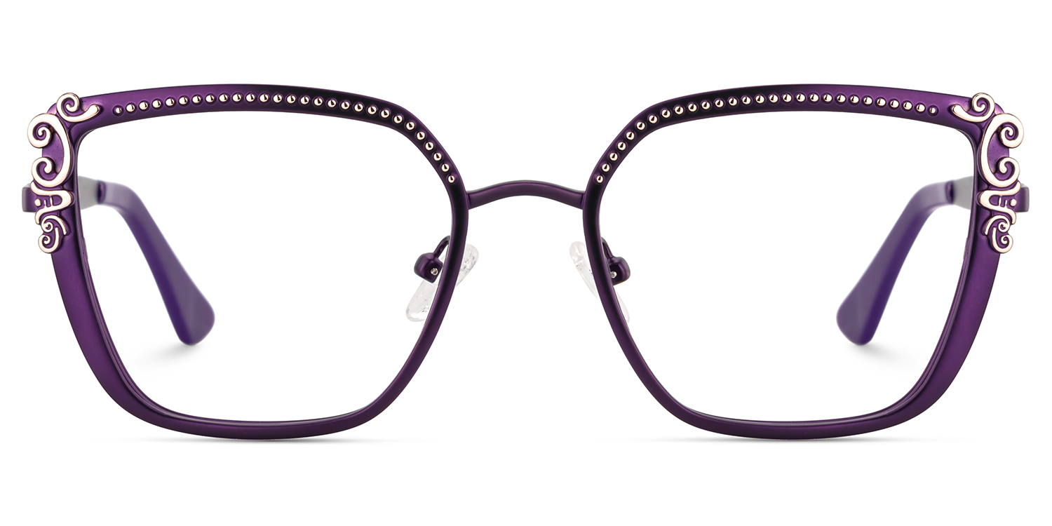 Frieze Rectangle Purple Glasses0