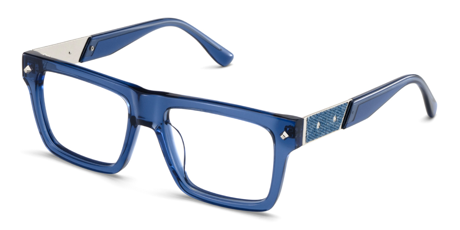Trent Rectangle Blue Glasses3