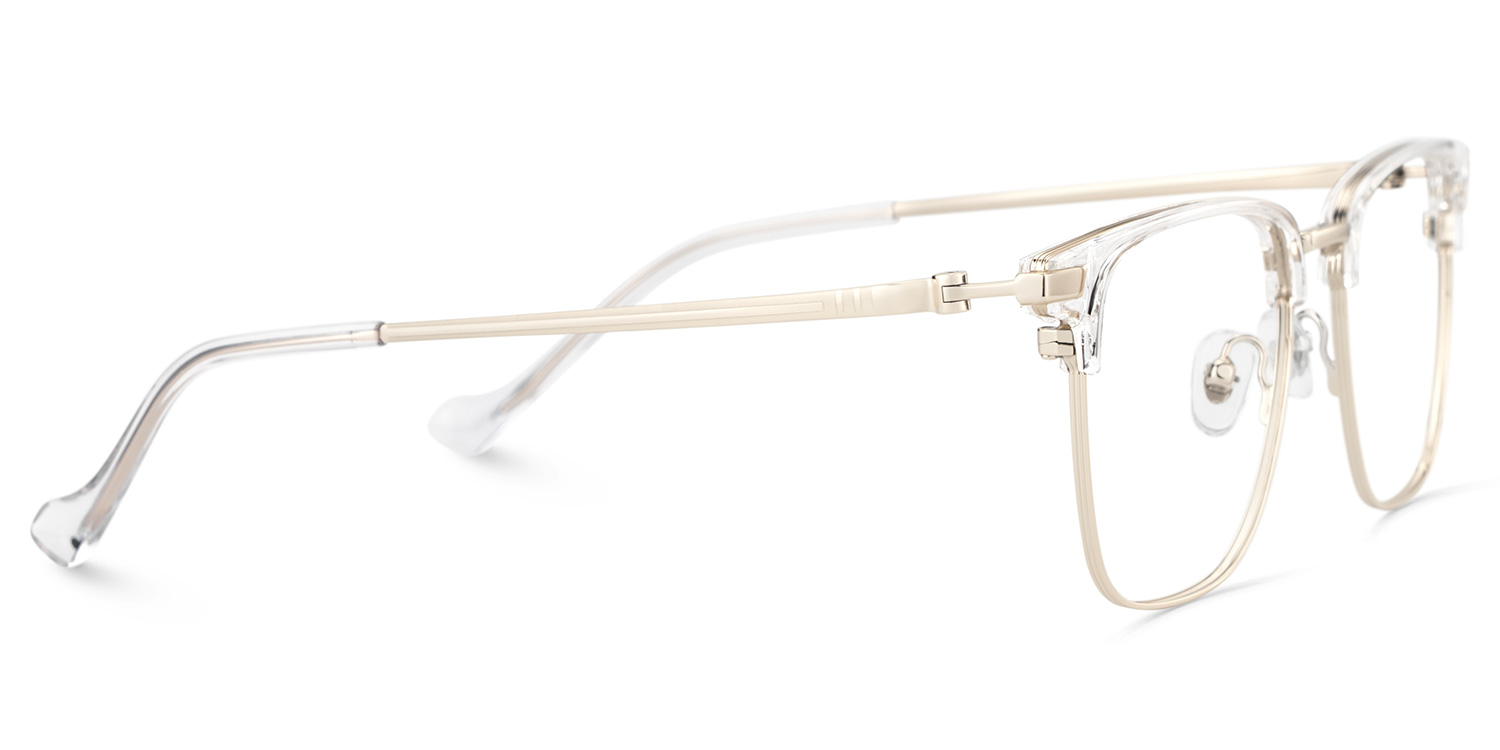 Owen Eyeglasses in Square Black Gold Frame | ZEELOOL UK4