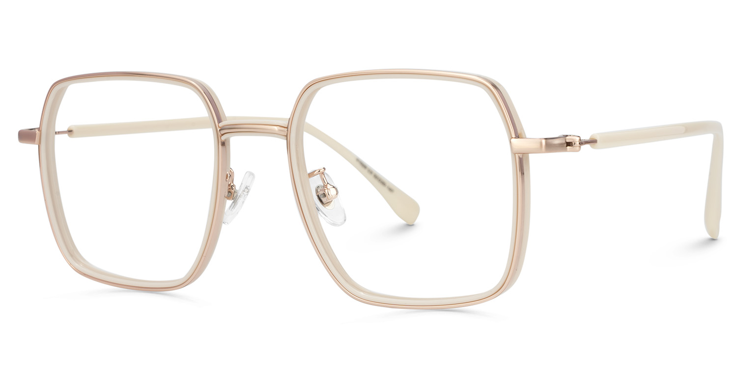Moody White Square Prescription Glasses | ZEELOOL UK3