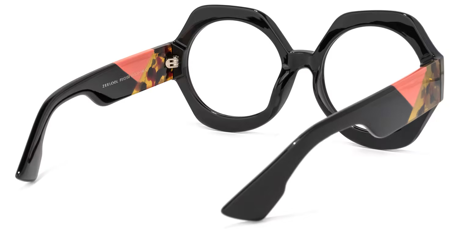 Geoffrey Geometric Black Glasses | ZEELOOL UK4