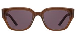 Serene Cat Eye Brown Clear Polarized Sunglasses0