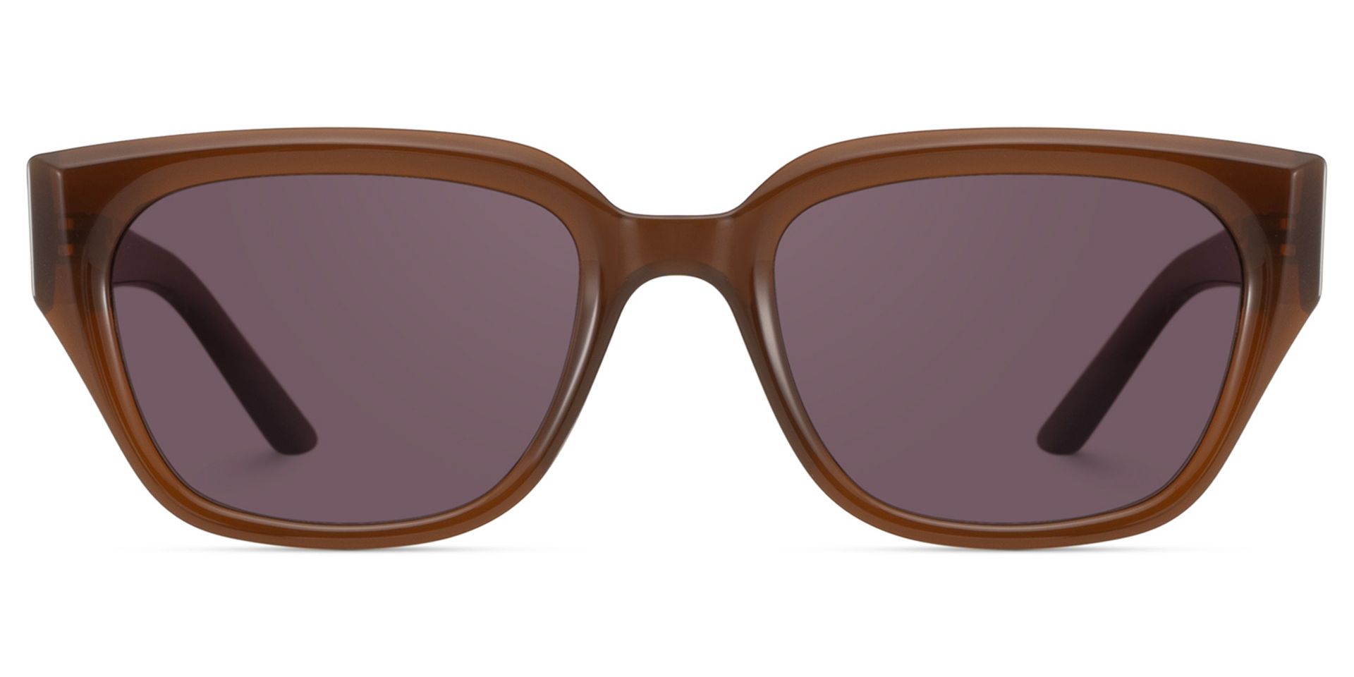 Serene Brown Clear Cat eye Polarized Sunglasses Online | ZEELOOL UK0