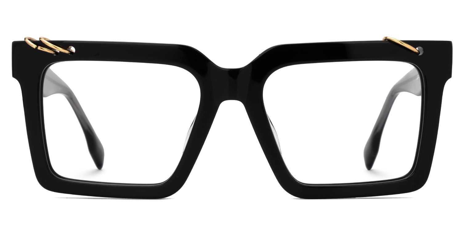 Dupree Black Square Eyeglasses and Glasses Frame0