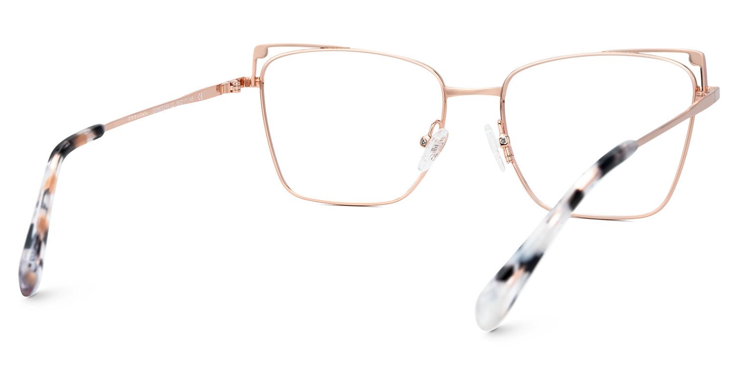 Rectangle Rose Gold Metal Glasses Frames | ZEELOOL UK3
