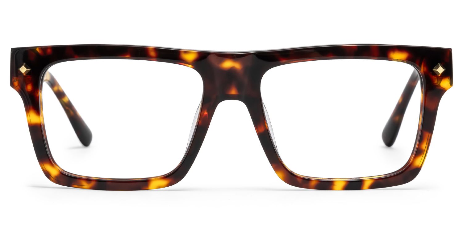 Trent Eyeglasses in Rectangle Tortoise Frame | ZEELOOL UK1