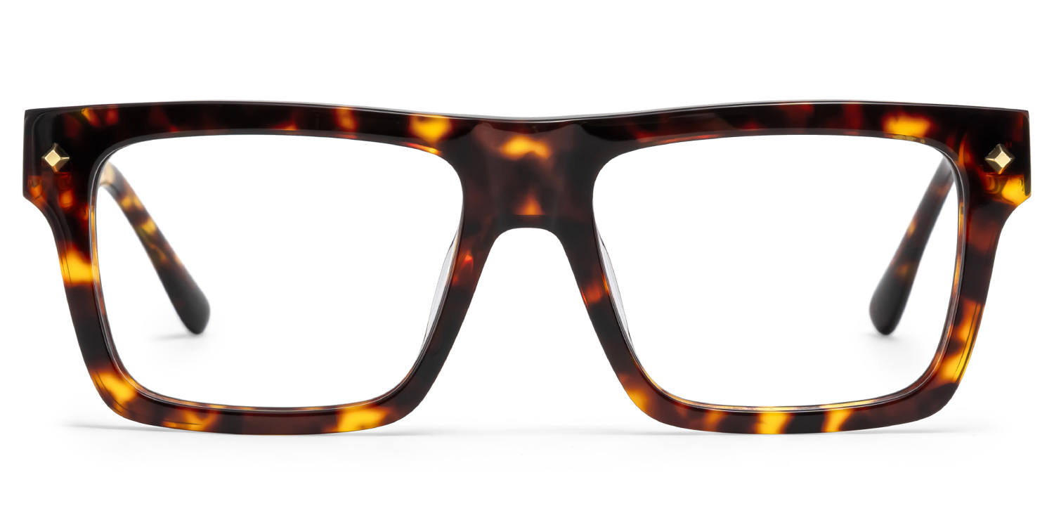 Trent Eyeglasses in Rectangle Tortoise Frame | ZEELOOL UK1