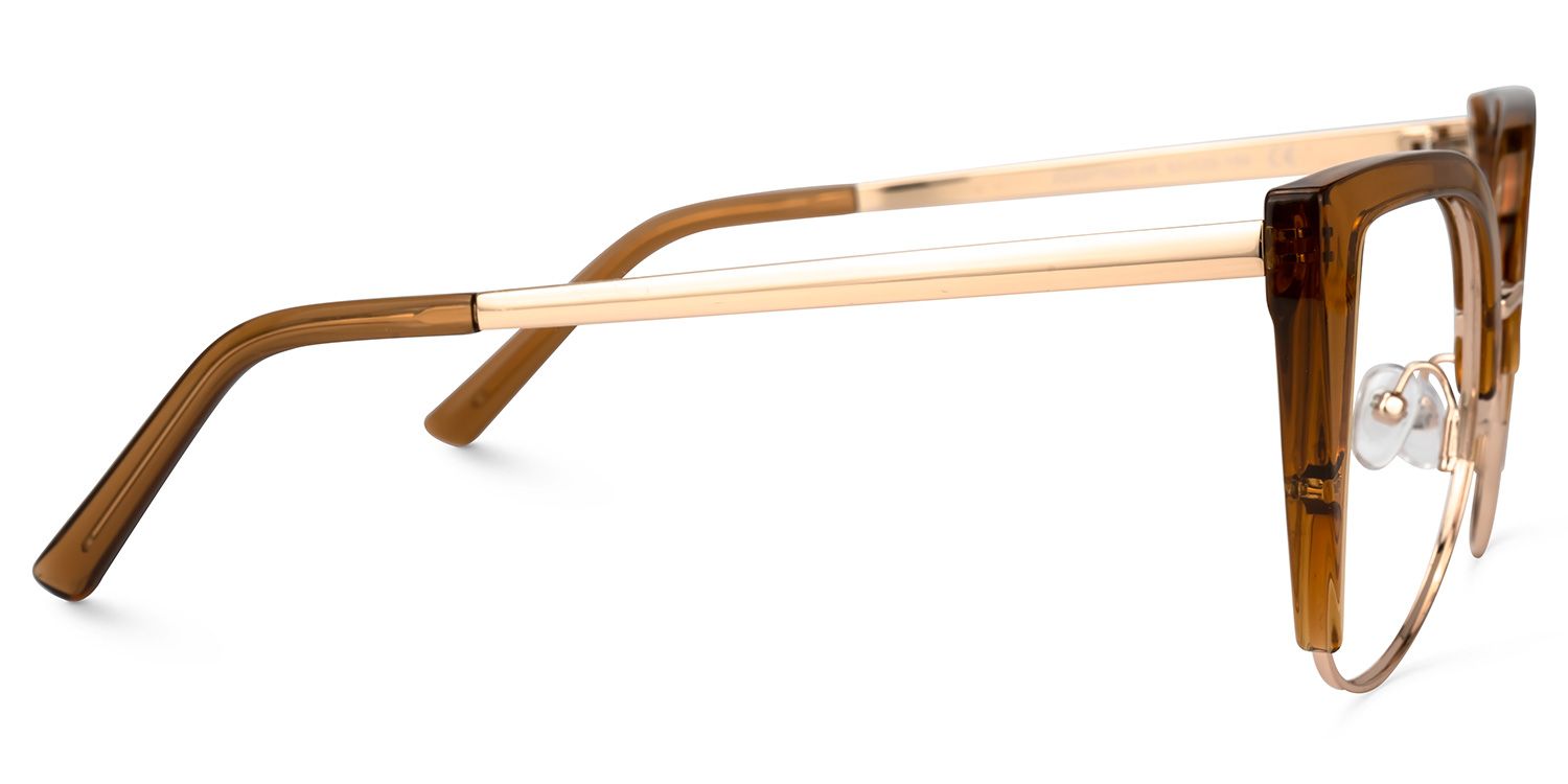 Brewer Cat Eye Brown Glasses Online Sale for Women2