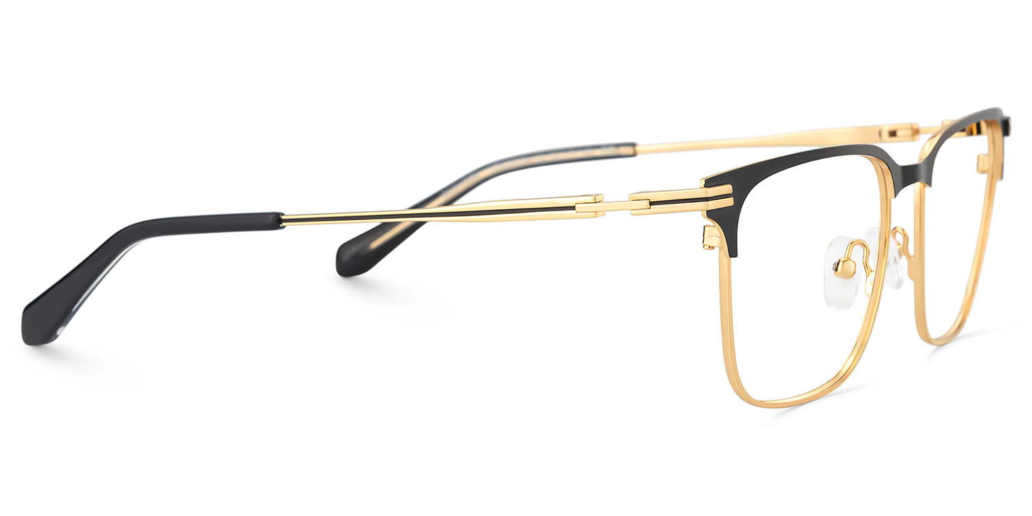 Marshall Gold Rectangle Prescription Glasses | ZEELOOL UK3