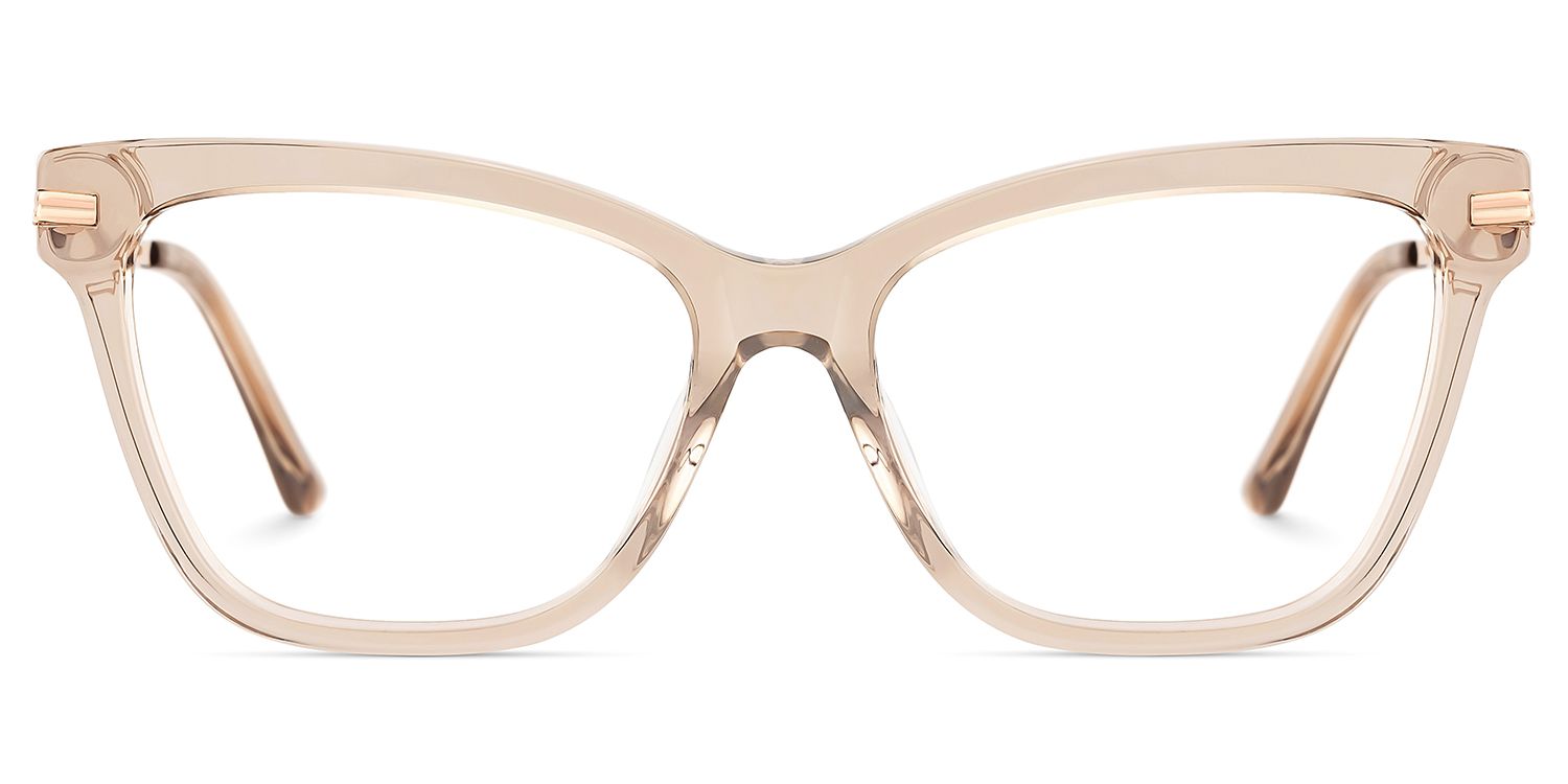 Mason Eyeglasses in Cat Eye Beige Frame | ZEELOOL UK2