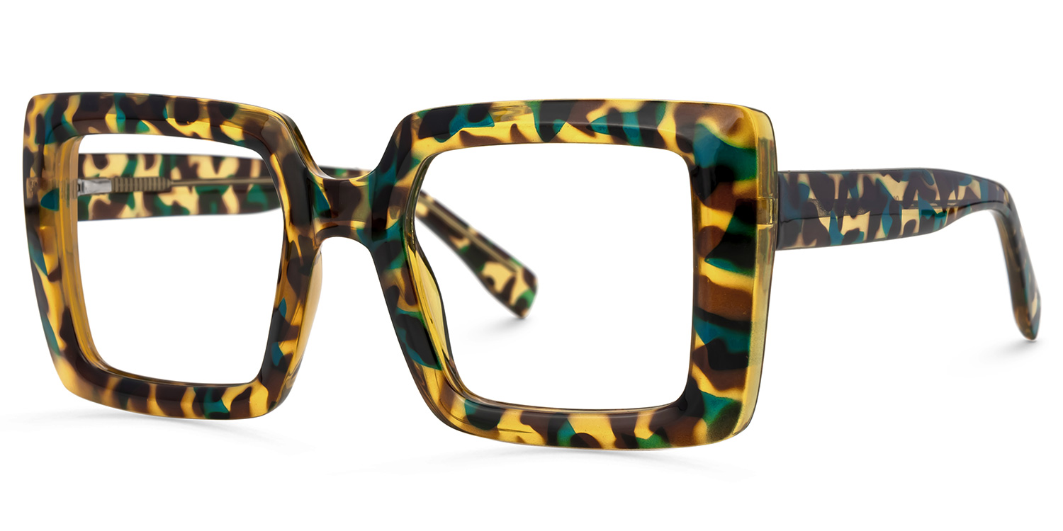 Bratzy Square Turquoise Tortoise Shell Glasses1