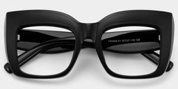 Alberta Cat Eye Black Glasses1