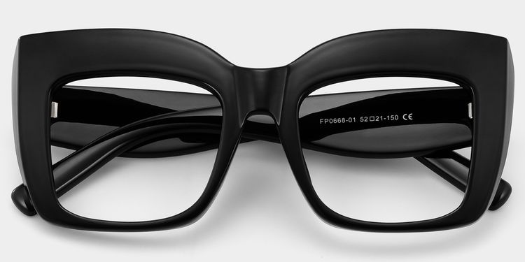 Alberta Cat Eye Black Glasses