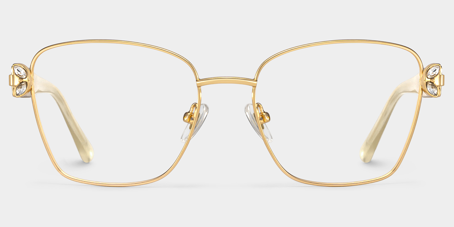 Ellie Rectangle Gold Glasses