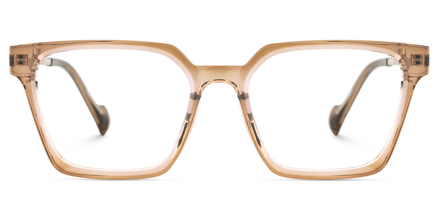 Mabel Eyeglasses in Square Beige Frame | ZEELOOL UK1