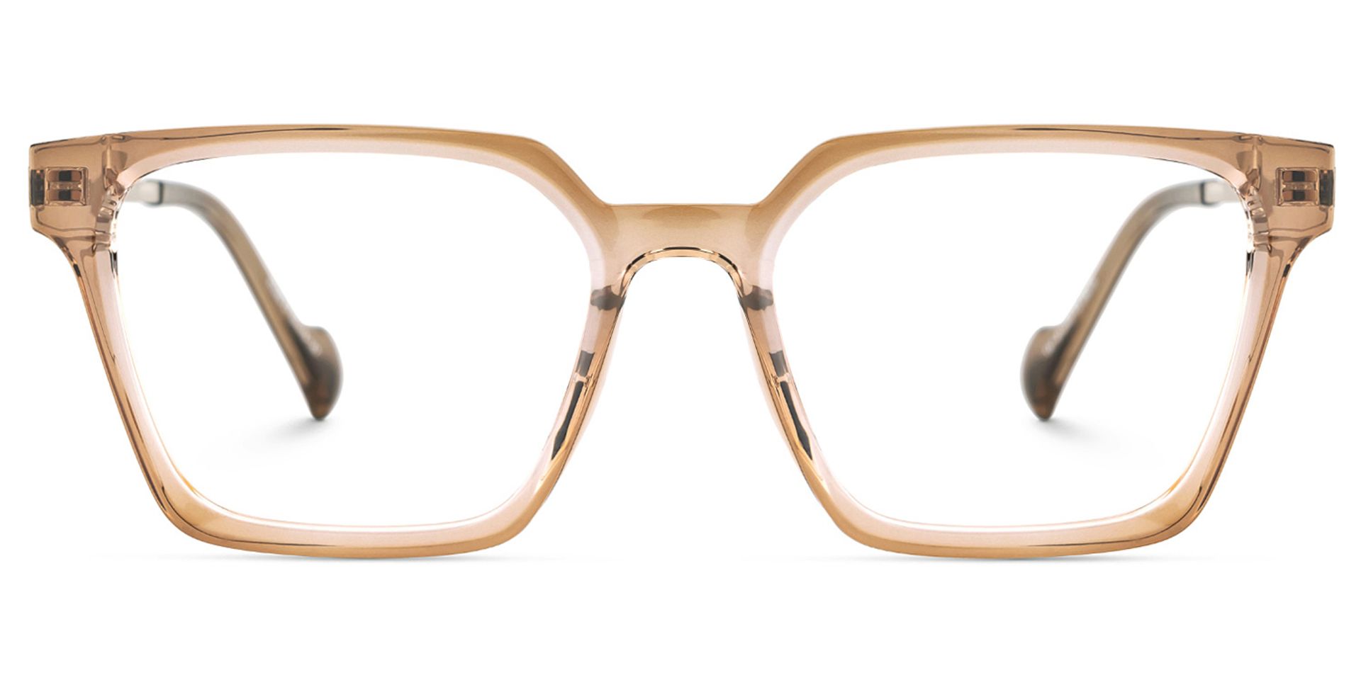 Mabel Eyeglasses in Square Beige Frame | ZEELOOL UK1