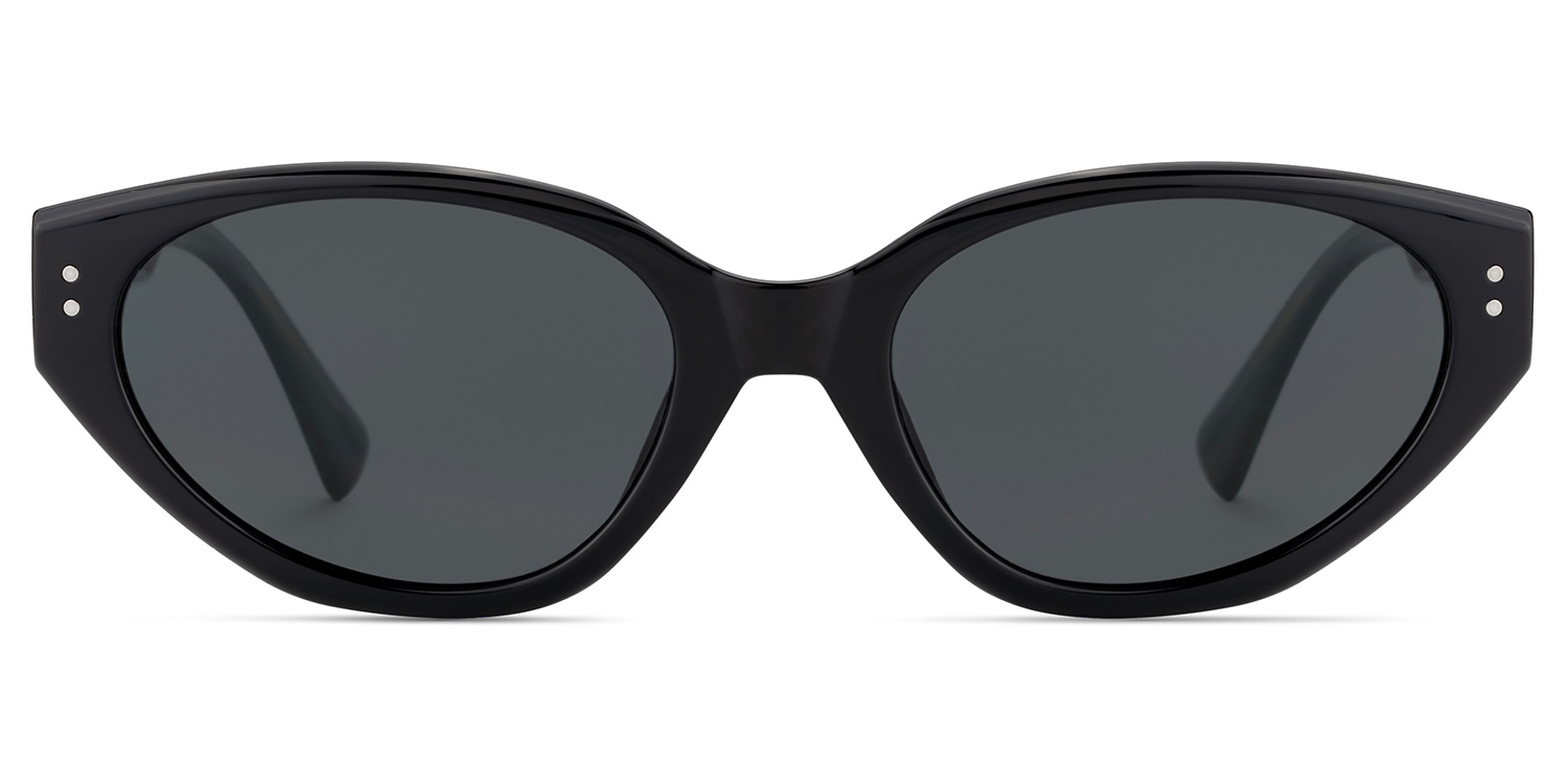 Raine Cat-eye Black Polarized Sunglasses0