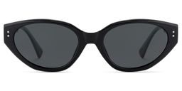 Raine Cat-eye Black Polarized Sunglasses0