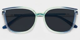 Rodz Square Blue-Green Glasses1