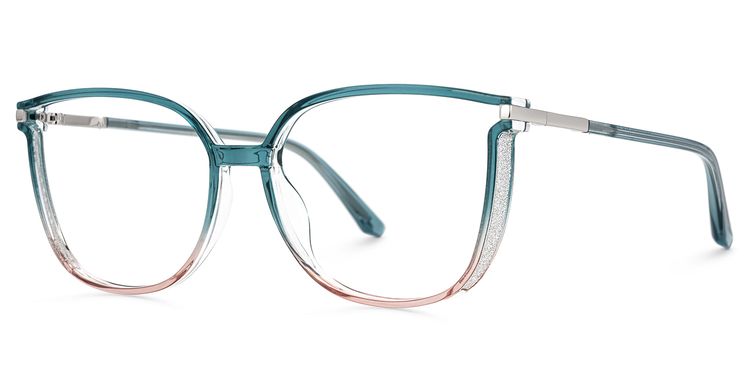 Rodz Square Green-Pink Glasses