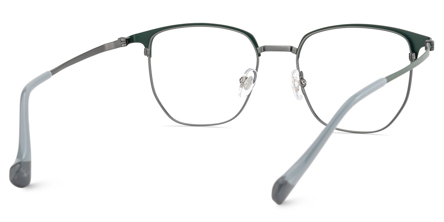 Green Browline Glasses With High-quality Material5