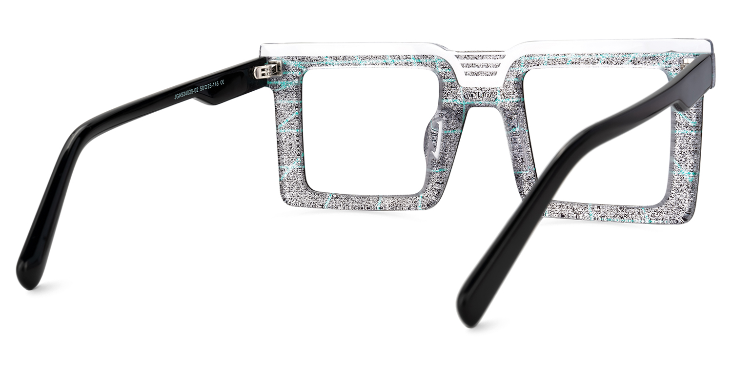 Ashlyne Big Black Square Glasses Frames for Men | ZEELOOL UK3