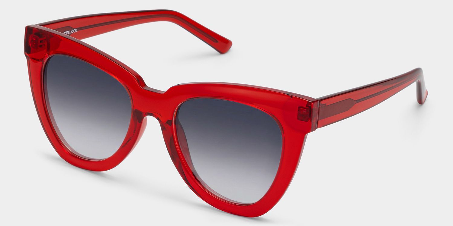Yaser Cat-eye Red Eyeglasses and Acetate Frames2