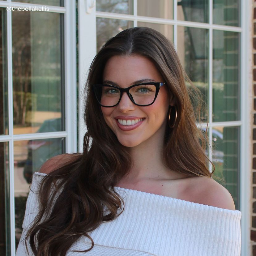 Celeste Black Cat-eye Glasses