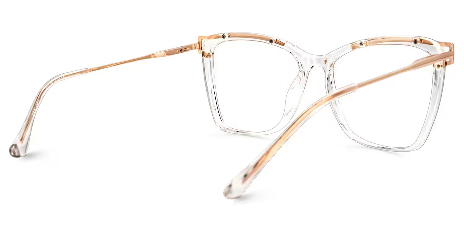 Krystle Square Clear Frame Glasses | ZEELOOL UK6