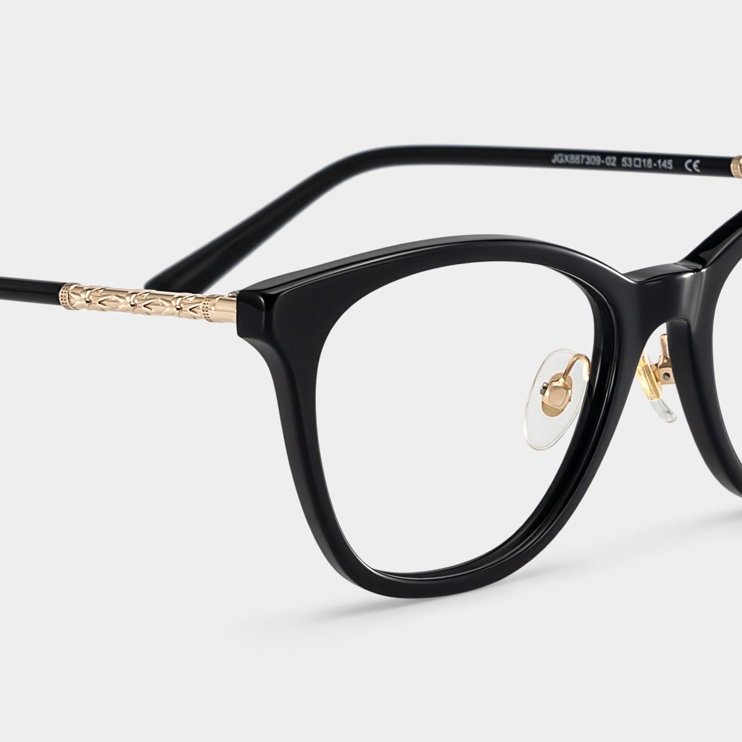 April Black Frame Glasses with Cat eye Frame Online | ZEELOOL5