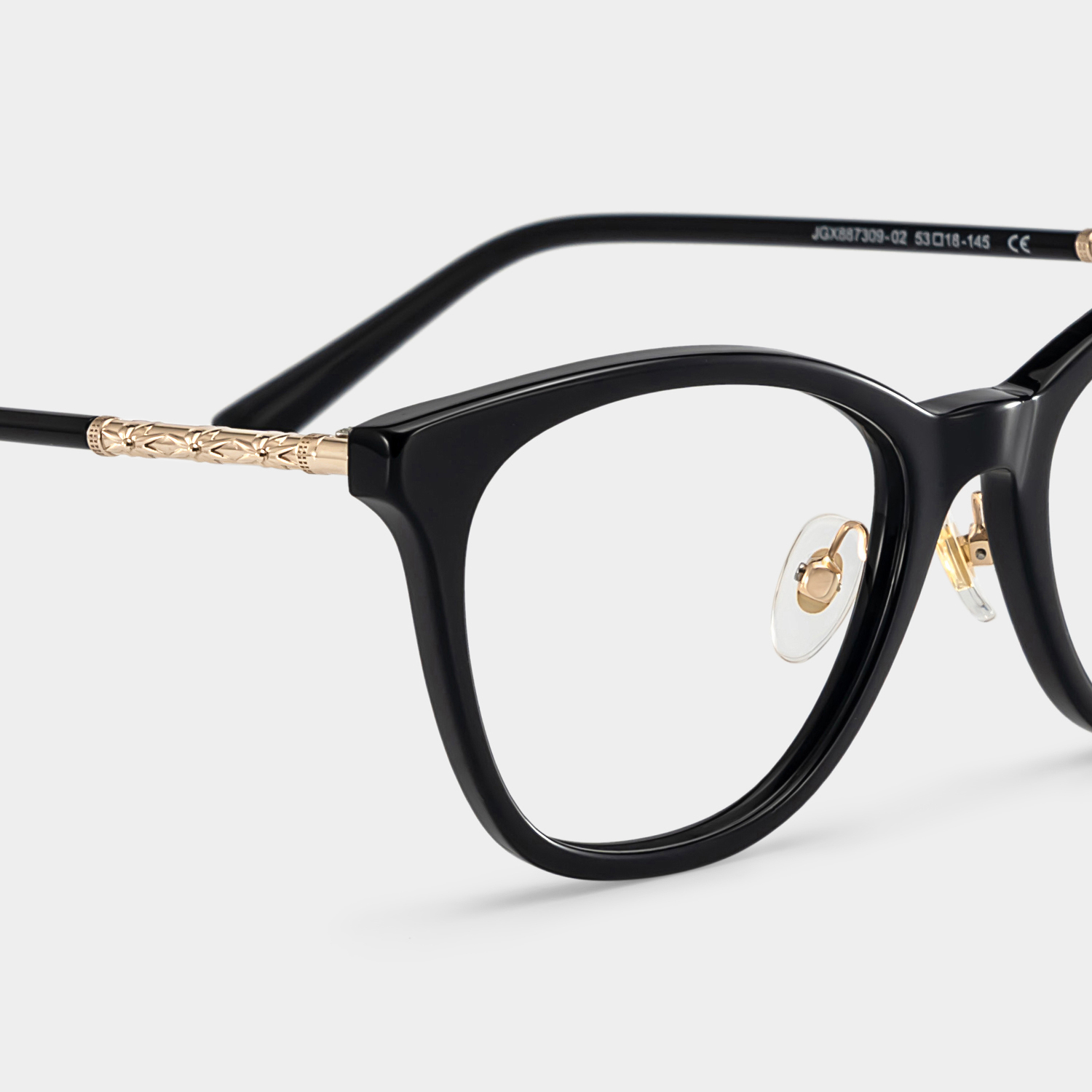 April Black Frame Glasses with Cat eye Frame Online | ZEELOOL5