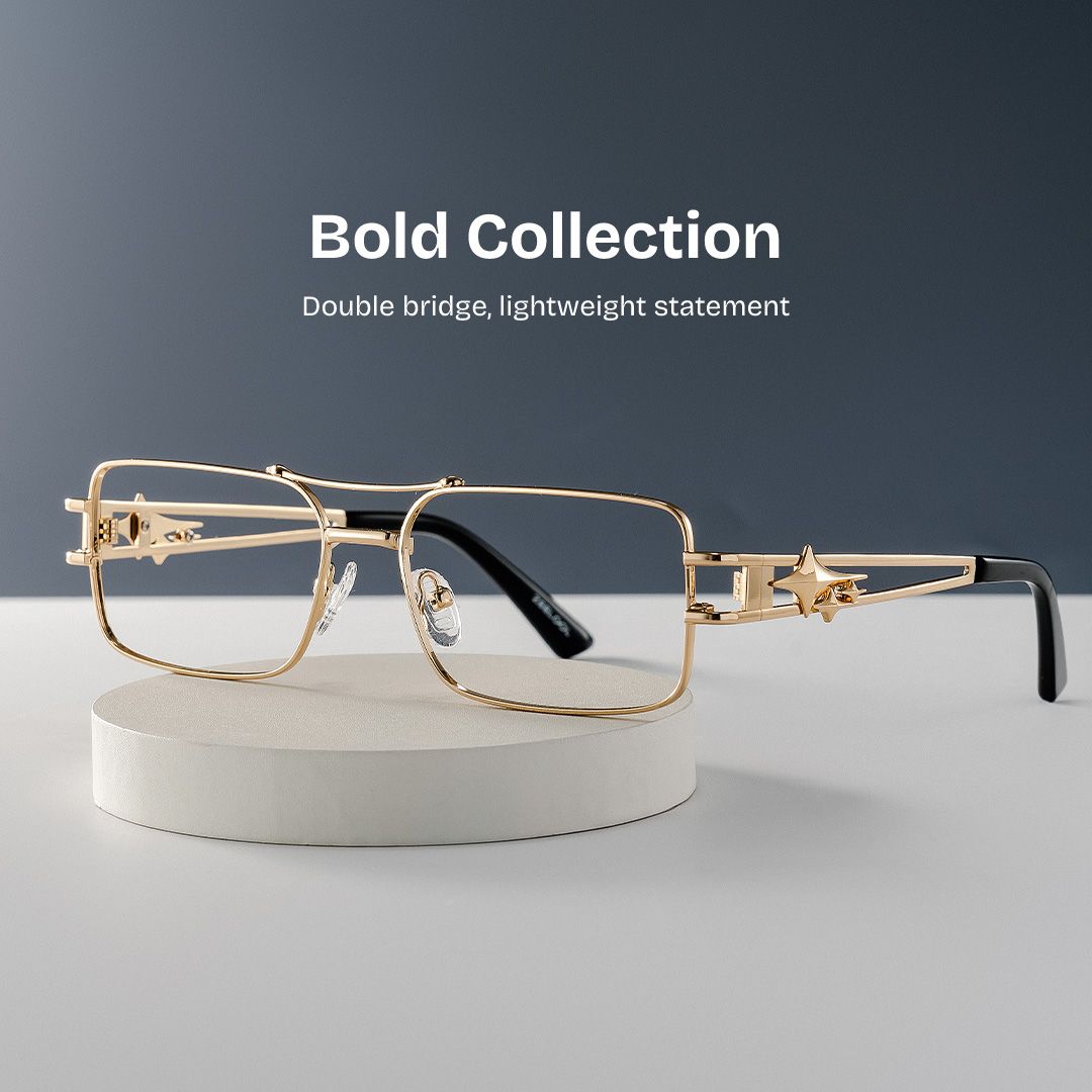 Eric gold aviator frames glasses Online | ZEELOOL0