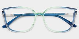 Rodz Square Blue-Green Glasses1