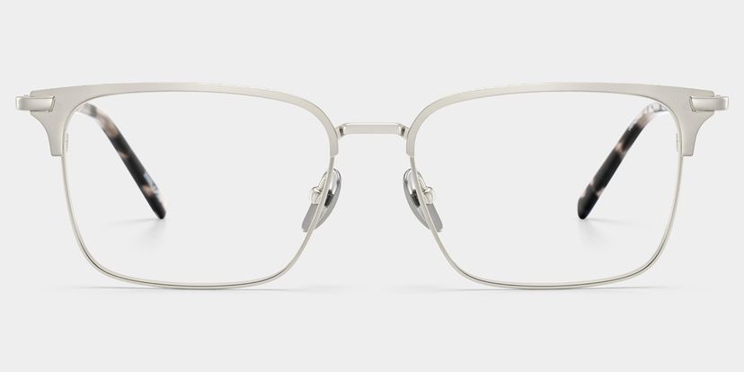 Maxwell Silver Browline Glasses