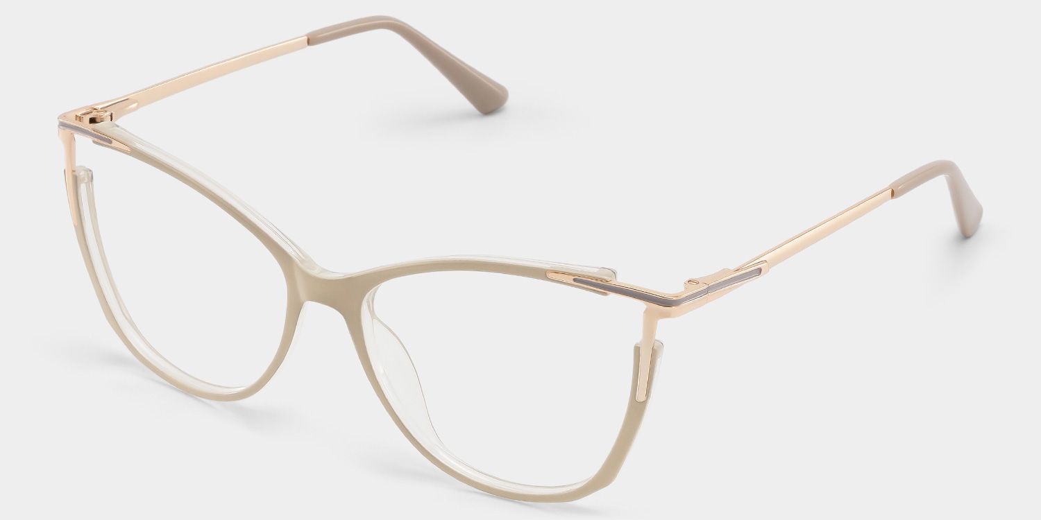 Yomary Cateye Khaki EyeGlasses | ZEELOOL UK3