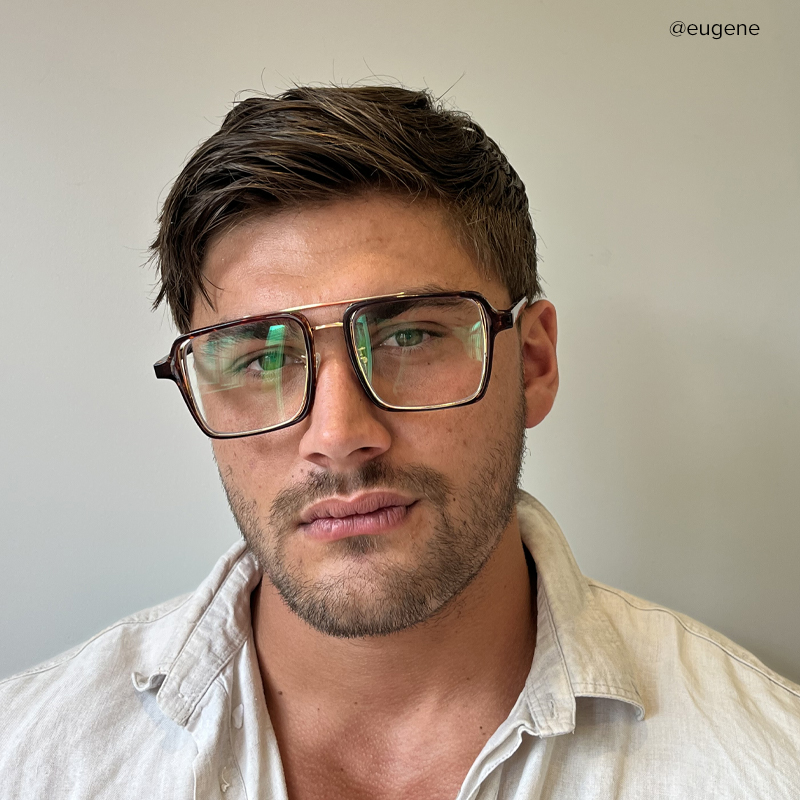 ZEELOOL Nellie Aviator Tortoise-Gold Glasses