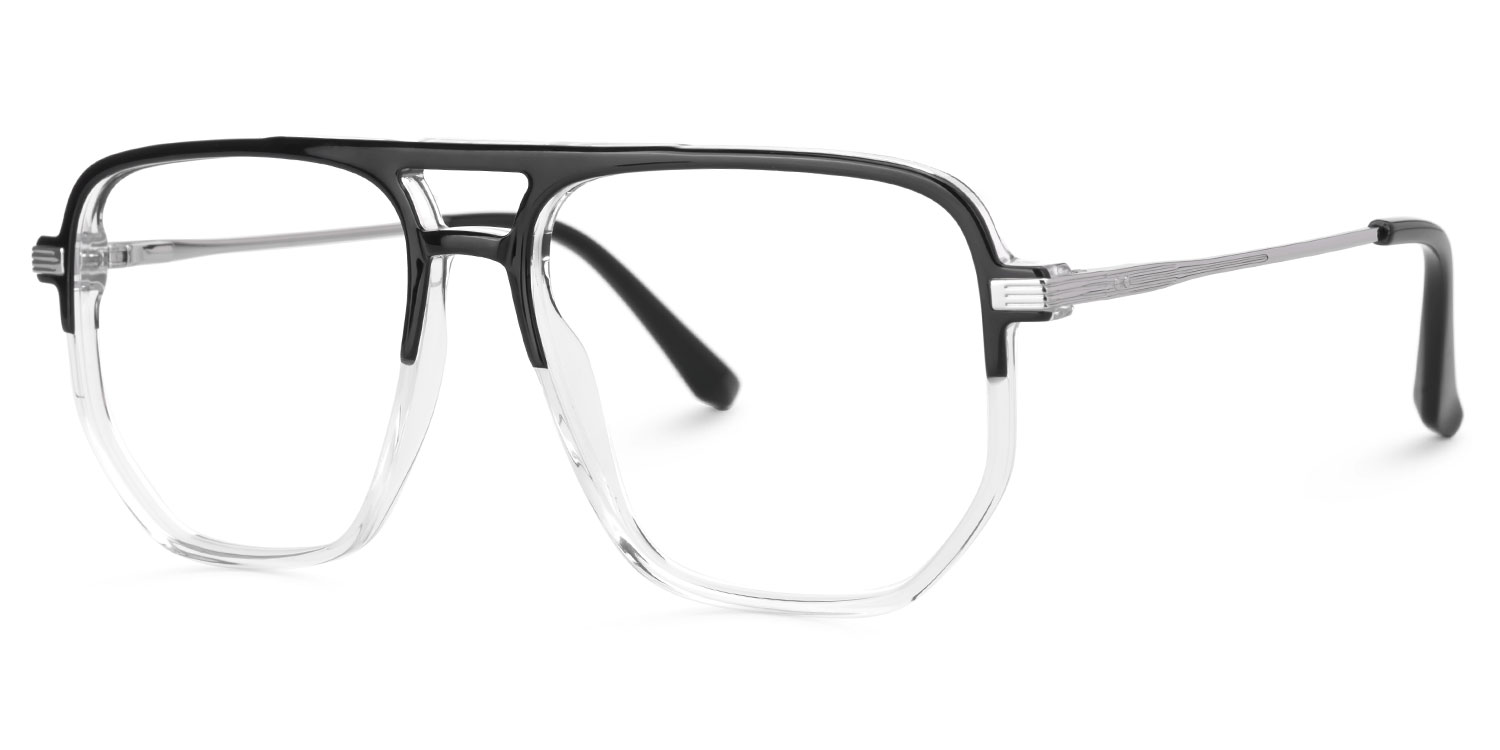 Aviator Adris Black Glasses deals -Zeelool Glasses1