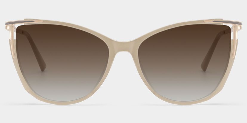 Yomary Khaki Cat eye Sunglasses