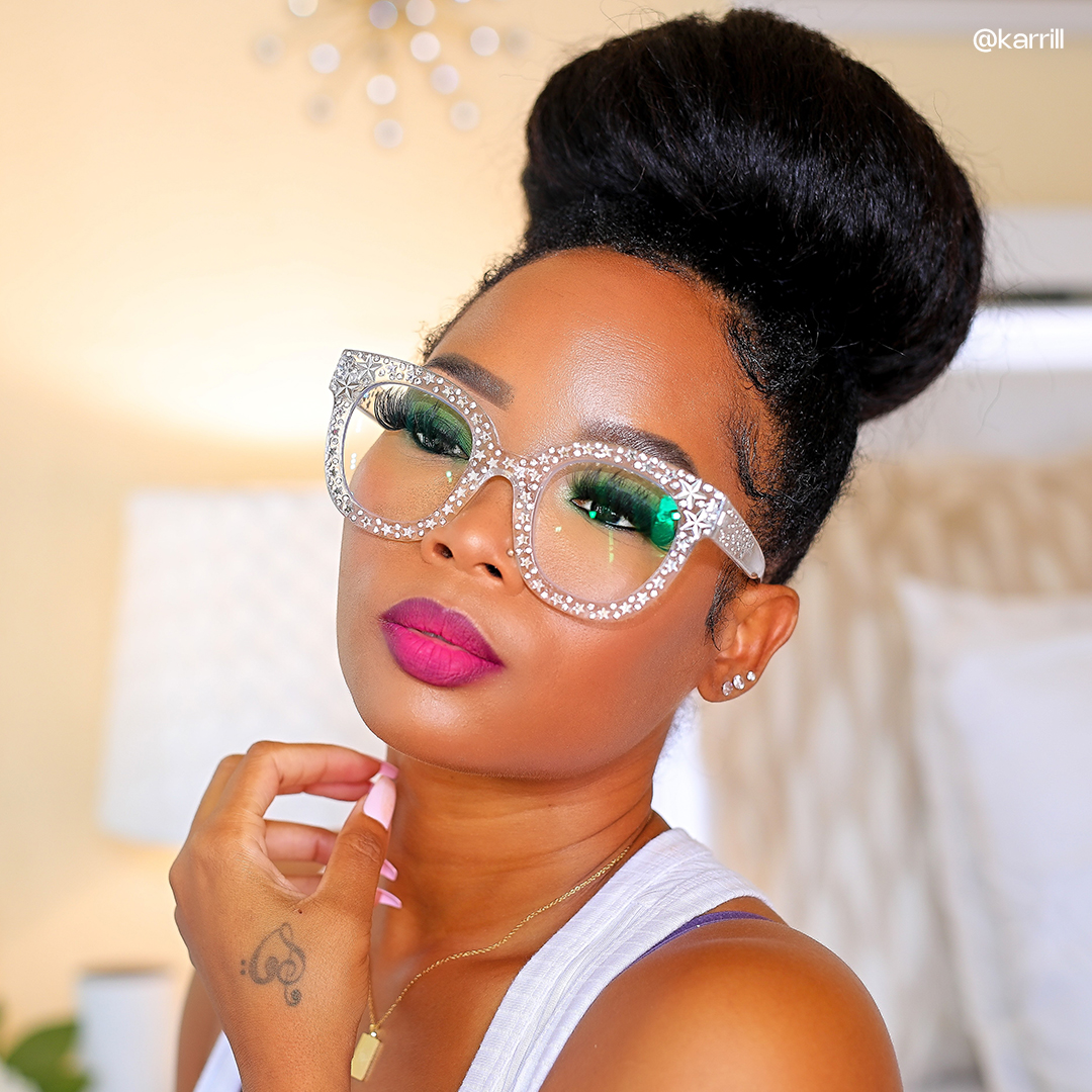 ZEELOOL Kahle Cateye Crystal Glasses