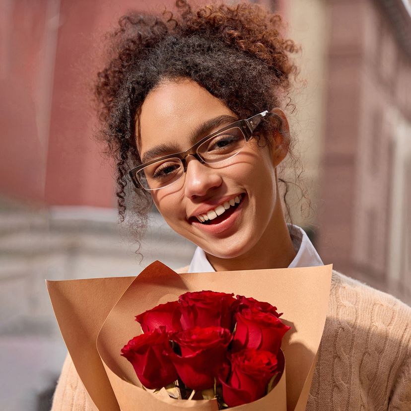 Trevor Clear Brown Rectangle Glasses