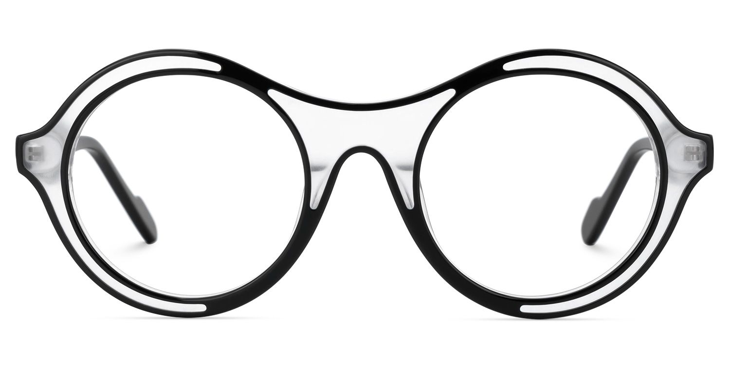 Tomasi Black Frame Glasses with Round Style Online | ZEELOOL UK0