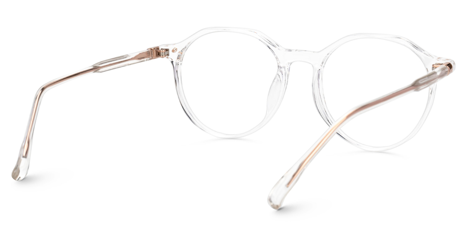 Round Tilly Crystal Color Frame Glasses | ZEELOOL UK3