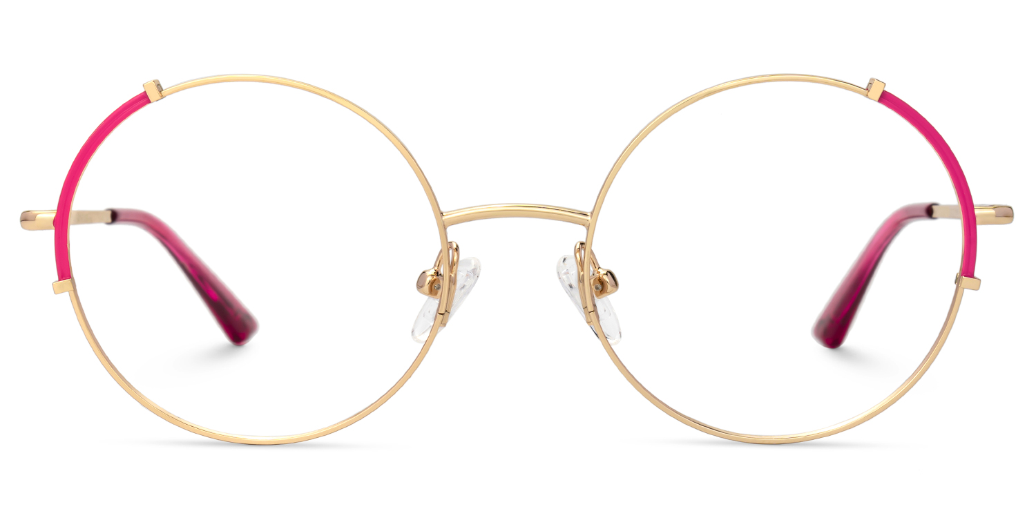 Rindy Round Red Glasses0