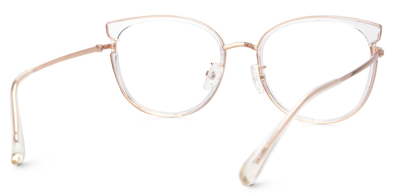 Delca Cateye Clear Frame Glasses | ZEELOOL UK3